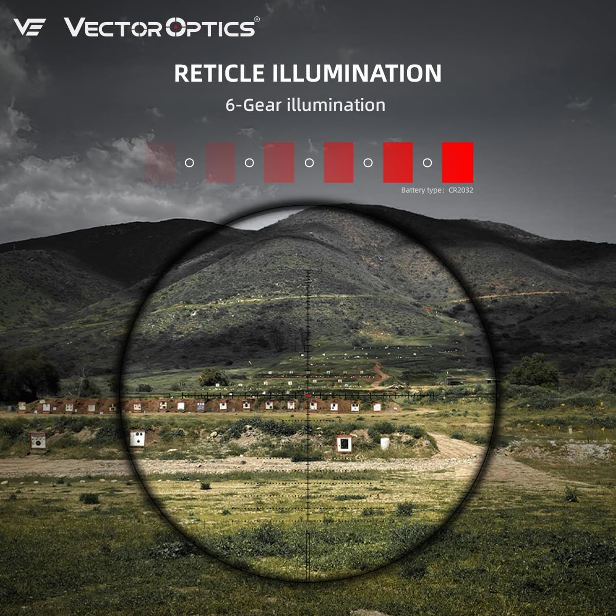 Vector Optics 4-16x44IR SFP Compact Riflescope – Versatile 4-16x Zoom, Fully Multi-Coated Optics, Illuminated Red Reticle, Compact Design, Precise Windage and Elevation Adjustments