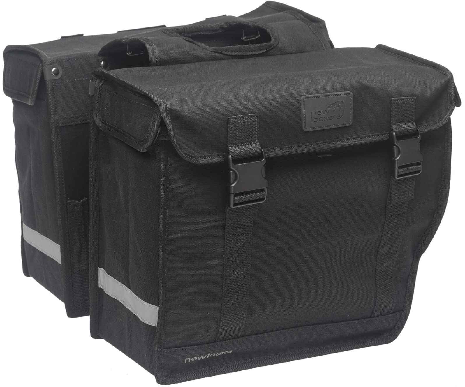 New Looxs Doppelte Fahrradtasche Canvas Hybride Black