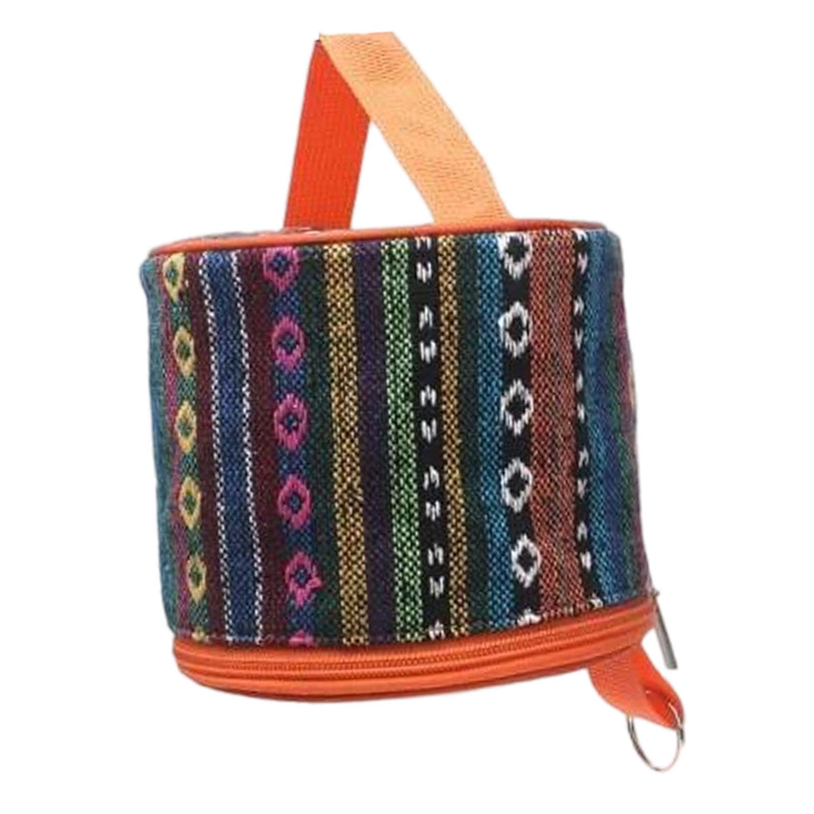 Perfeclan Outdoor Roll Paper Storage Case, Roll Case Paper Holder, Ethnic Style Tissue Box Toilet Paper Storage, Tissue Paper Bag Versatile Zipper Closure with Handle Toilet Roll Cover for Camping