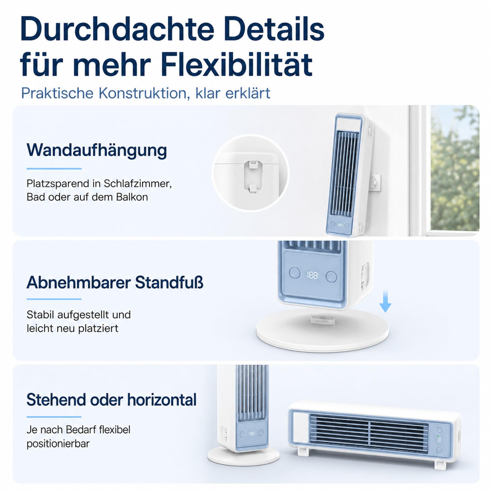 BreezaMax Air Kühlkönig, Airzuma Portable, Polar Breeze–BreezaMax Mini Cooling Ace, Leise & Energieeffizient, 3 Geschwindigkeiten, Bladeless Design, Perfekt für Büro, Schlafzimmer & Zuhause (Schwarz)