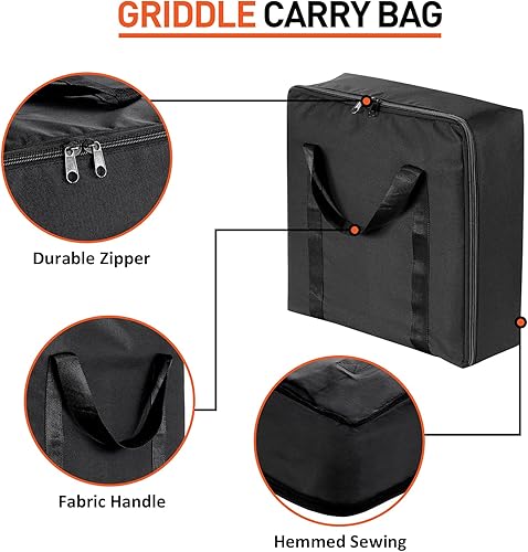 Miniatura 2 de Liquidación Arcedo - Funda de parrilla de 17 pulgadas y bolsa de transporte compatible con parrilla de mesa Blackstone sin capucha, resistente al