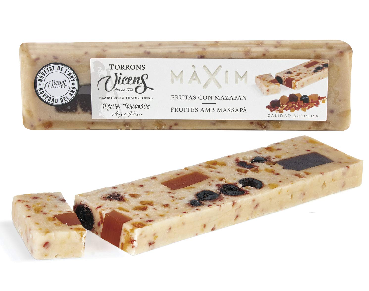 Turrón Màxim de Frutas con Mazapán 300gr Alargado