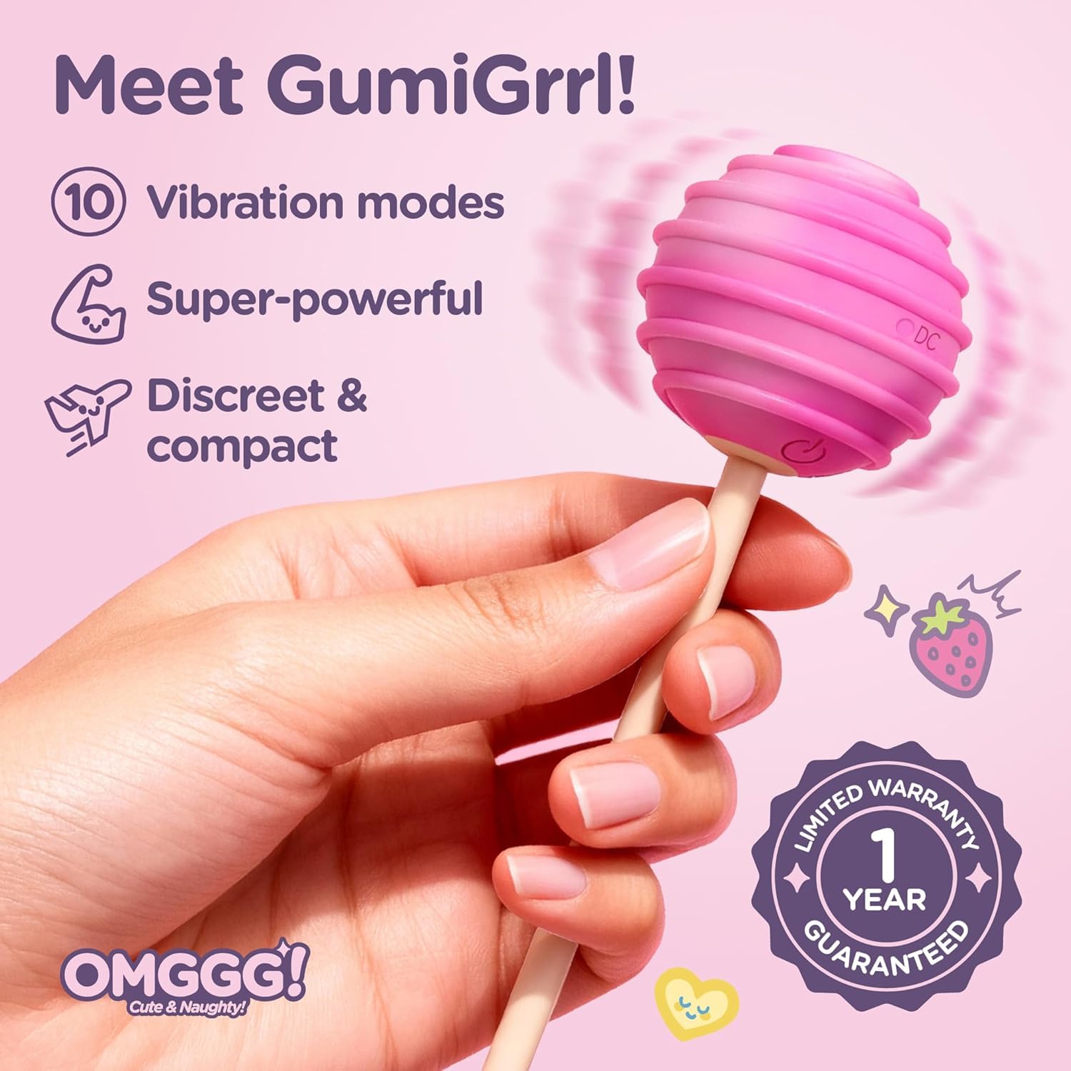 Amazon.com: OMGGG! by JimmyJane GumiGrrl Cute Discreet Lollipop Shaped Clitoral Vibrator 10-Speed Silicone Adult Sex Toy, Rechargeable & Splashproof Pink Personal Massager : Health & Household Amazon.com: OMGGG! by JimmyJane GumiGrrl Cute Discreet Lollipop Shaped Clitoral Vibrator 10-Speed Silicone Adult Sex Toy, Rechargeable & Splashproof Pink Personal Massager : Health & Household