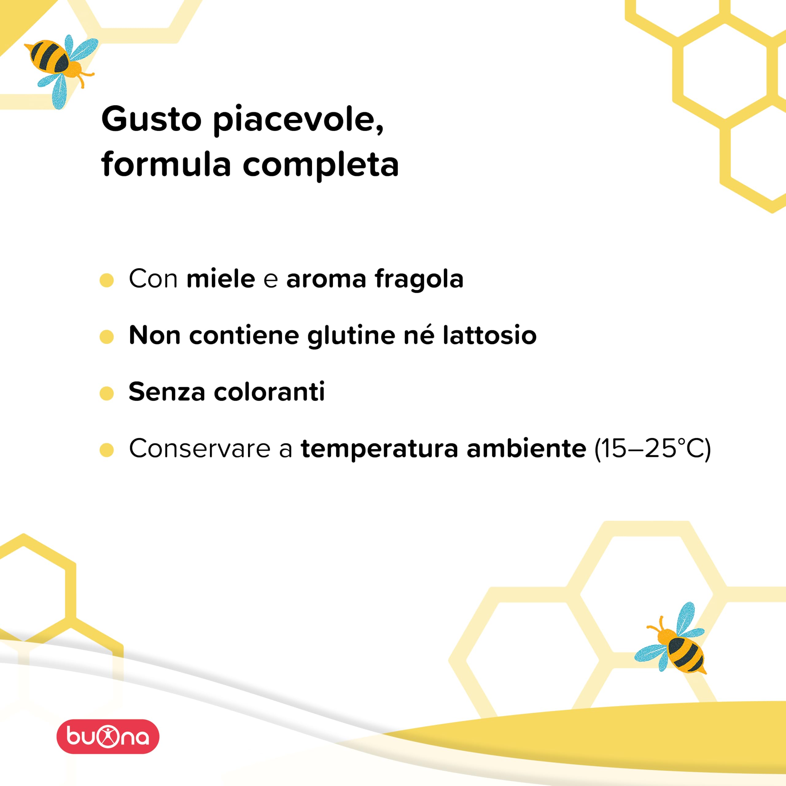 Buona Energia Oro Flaconcini Bambini 10 Flaconcini da 10 ml, con Pappa Reale, Vitamina B1, B2 e B6, Rosa Canina e Mirtillo Nero, Integratore Stanchezza, Ricostituente Senza Lattosio