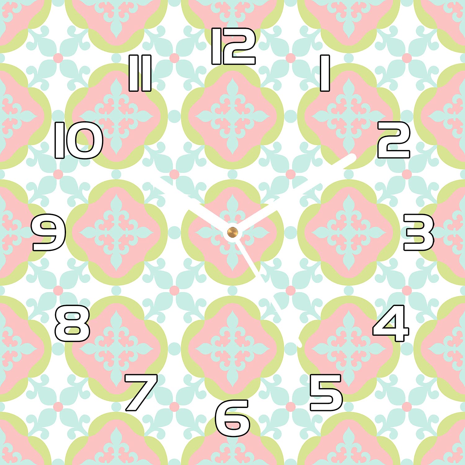 Horloge en Verre de Sécurité Impression Moderne Tuile Espagnole