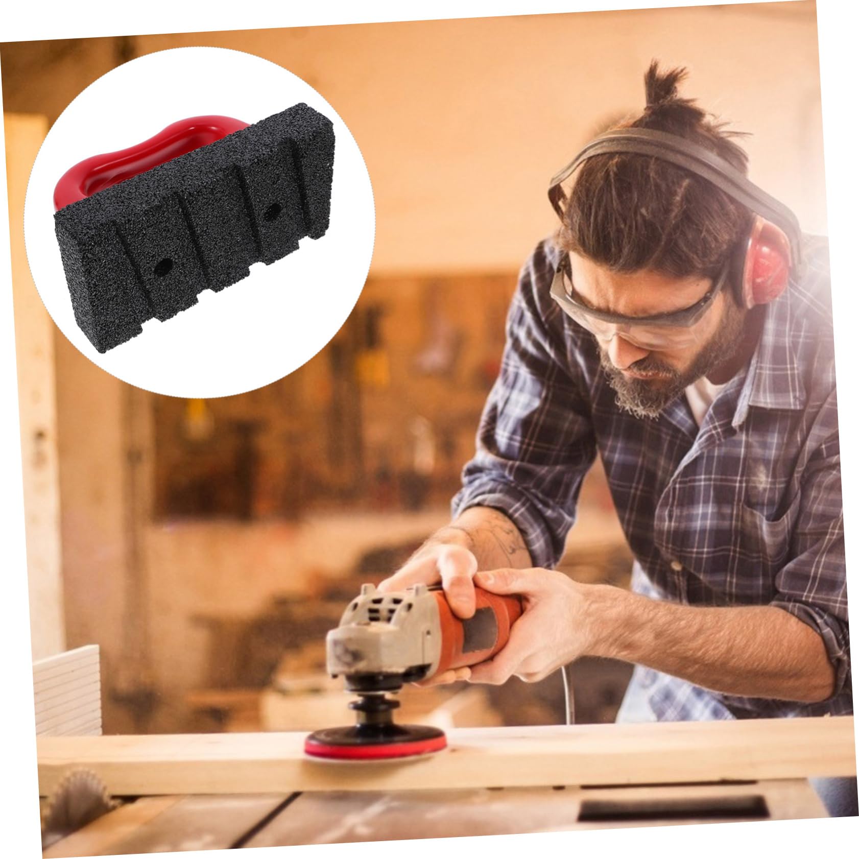 Hemobllo Outil De Nettoyage Béton Rub Brick Pour Élimination De Ciment Brosse De Finition Pour Outil De Maintenance Pour Briques Et Dalles