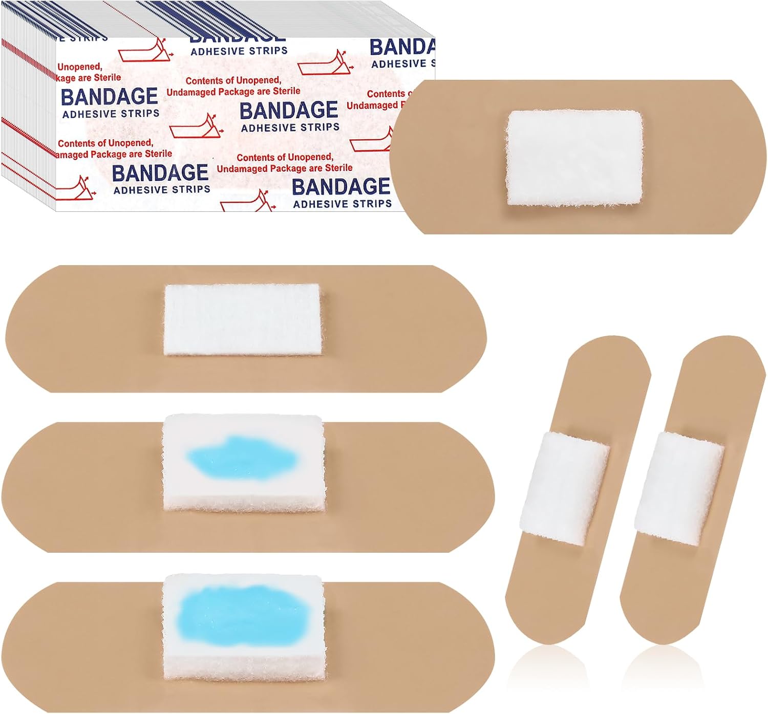 Geiserailie 100 Pcs Pressure Bandages XL for Dialysis Patients 2.83 x 1.18 Inch Pressure Adhesive Bandage Waterproof for Wound Care Absorbent Pad Thin Skin Seniors First Aid Essential