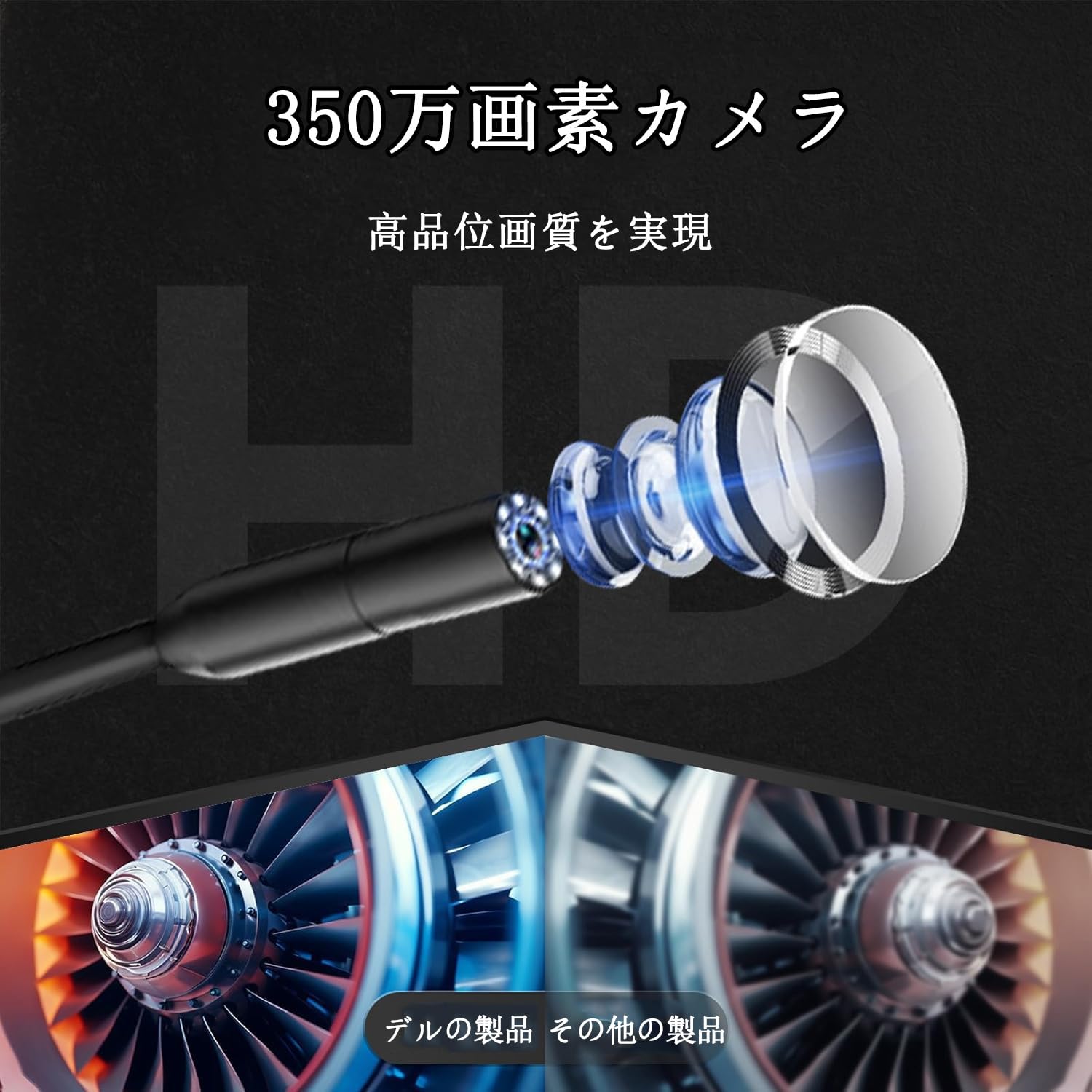 ファイバースコープ 高輝度白色LED4灯 ф5,5mm 特注仕様長3m Amazon | ファイバースコープ 【令和新モデル】350万画素、2 K