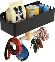 Wall Mount for Dog Leash, Key Storage with Shelf, Wall Key Holder for Entrances, Wall Coat Holder for Dogs to Hang Leashes and Accessories