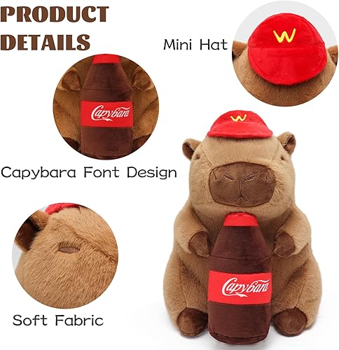 Miniatura 3 de Beber Capybara - Peluche de 17.7 pulgadas, lindo animal de peluche Capibara gigante, regalo para niños y niñas