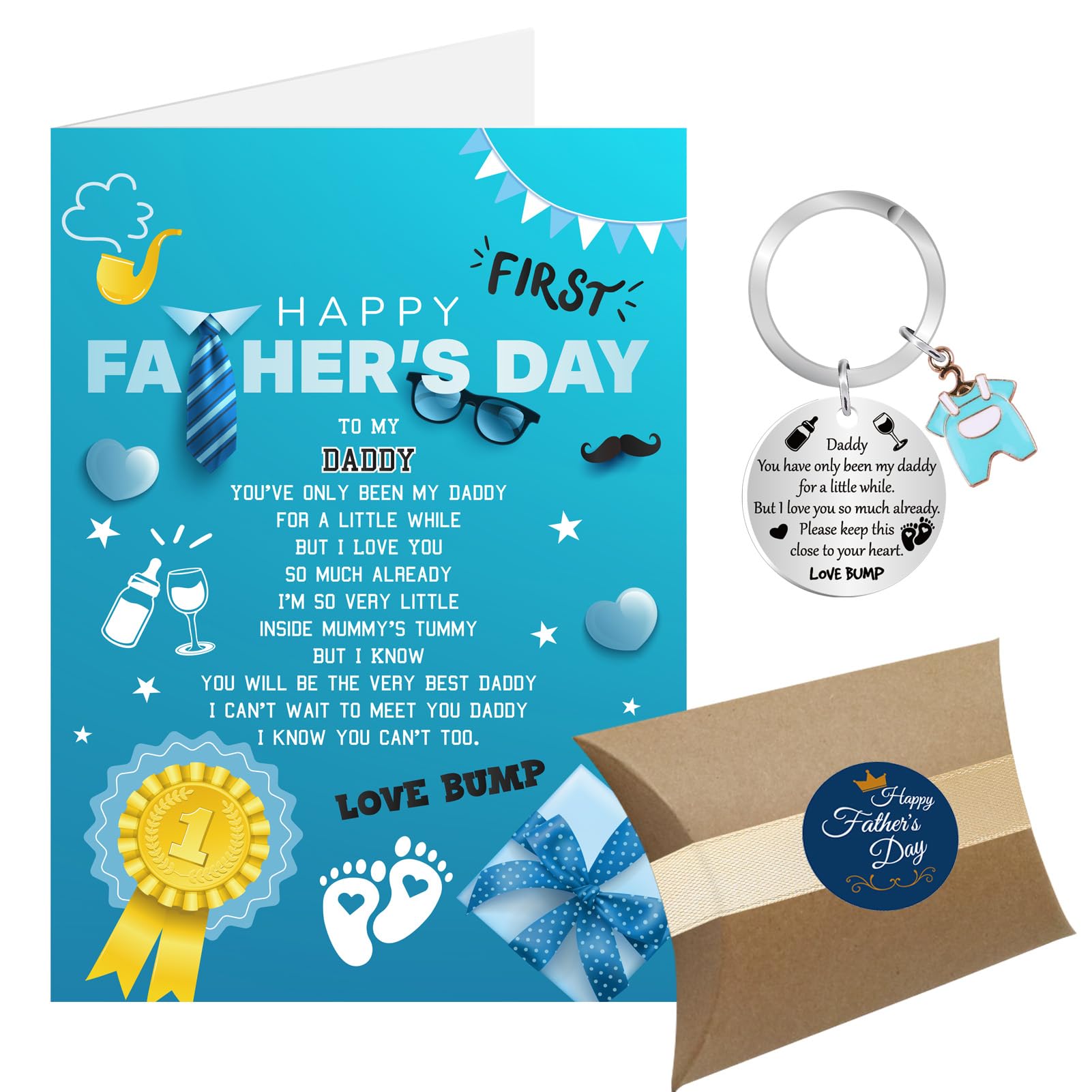 Fathers Day Card from Bump, Fathers Day Dad Daddy Gifts from Bump