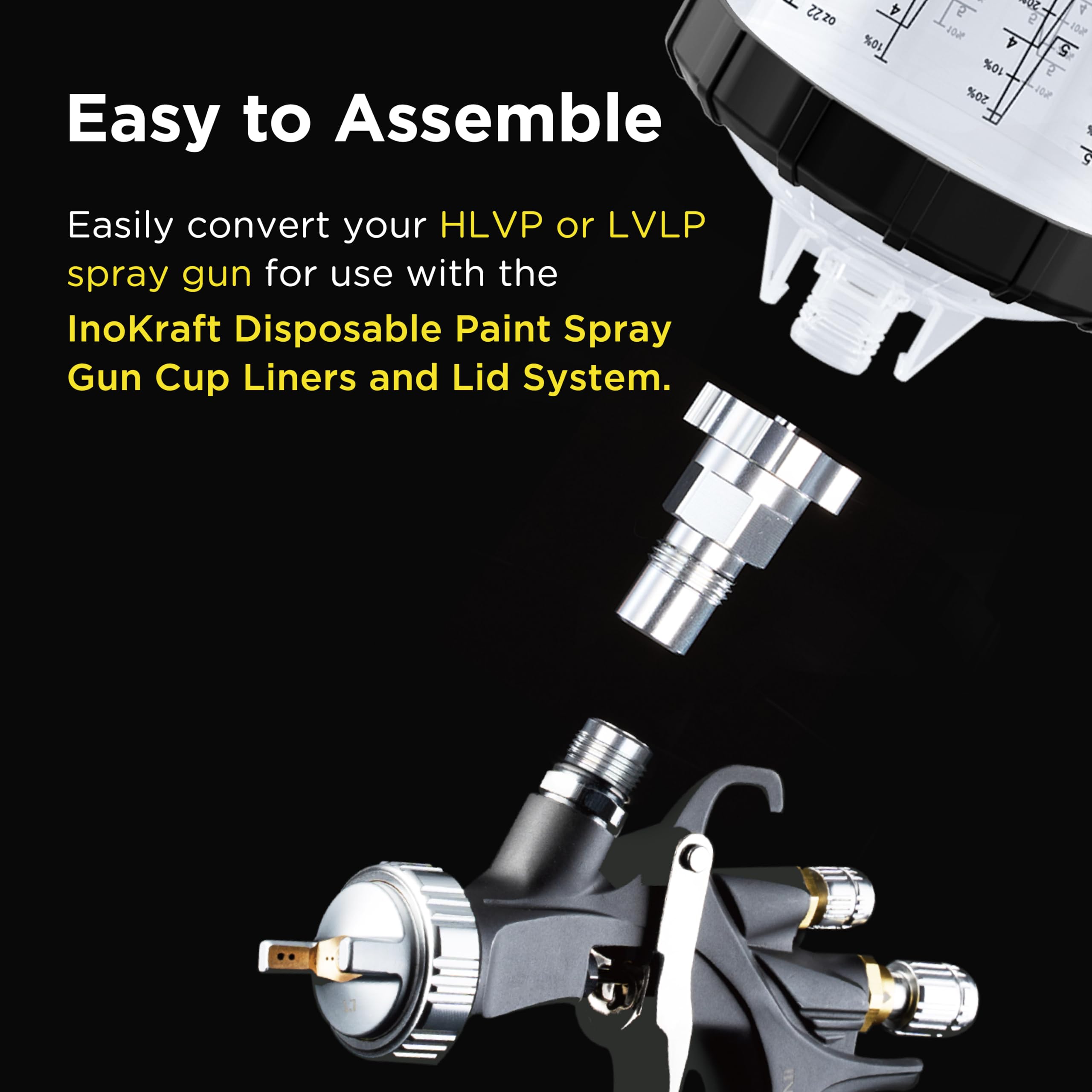 Amazon.com: InoKraft Disposable Paint Sprayer Gun Cup, Standard 22