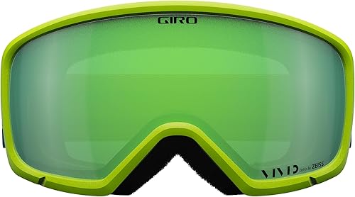 Miniatura 3 de Giro Ringo Gafas de esquí – Gafas de snowboard para hombres, mujeres y jóvenes – Ano Lime Reverb Strap con lente esmeralda VIVID