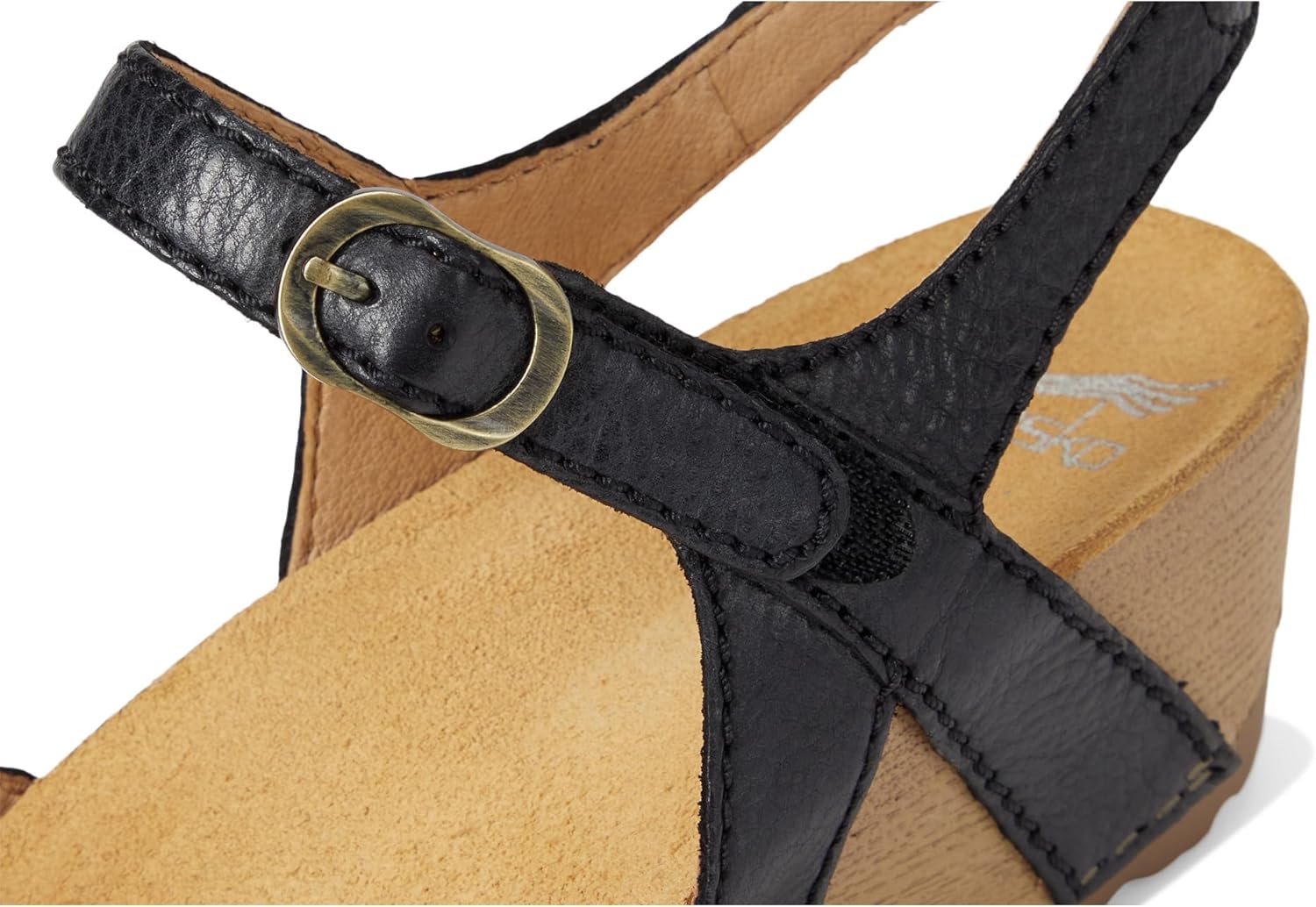Dansko Tiffani Wedge Sandal for Women – Cushioned, Contoured Footbed for All-Day Comfort and Support – Hook & Loop Strap with Buckle Detail – Lightweight Rubber Outsole - Image 2