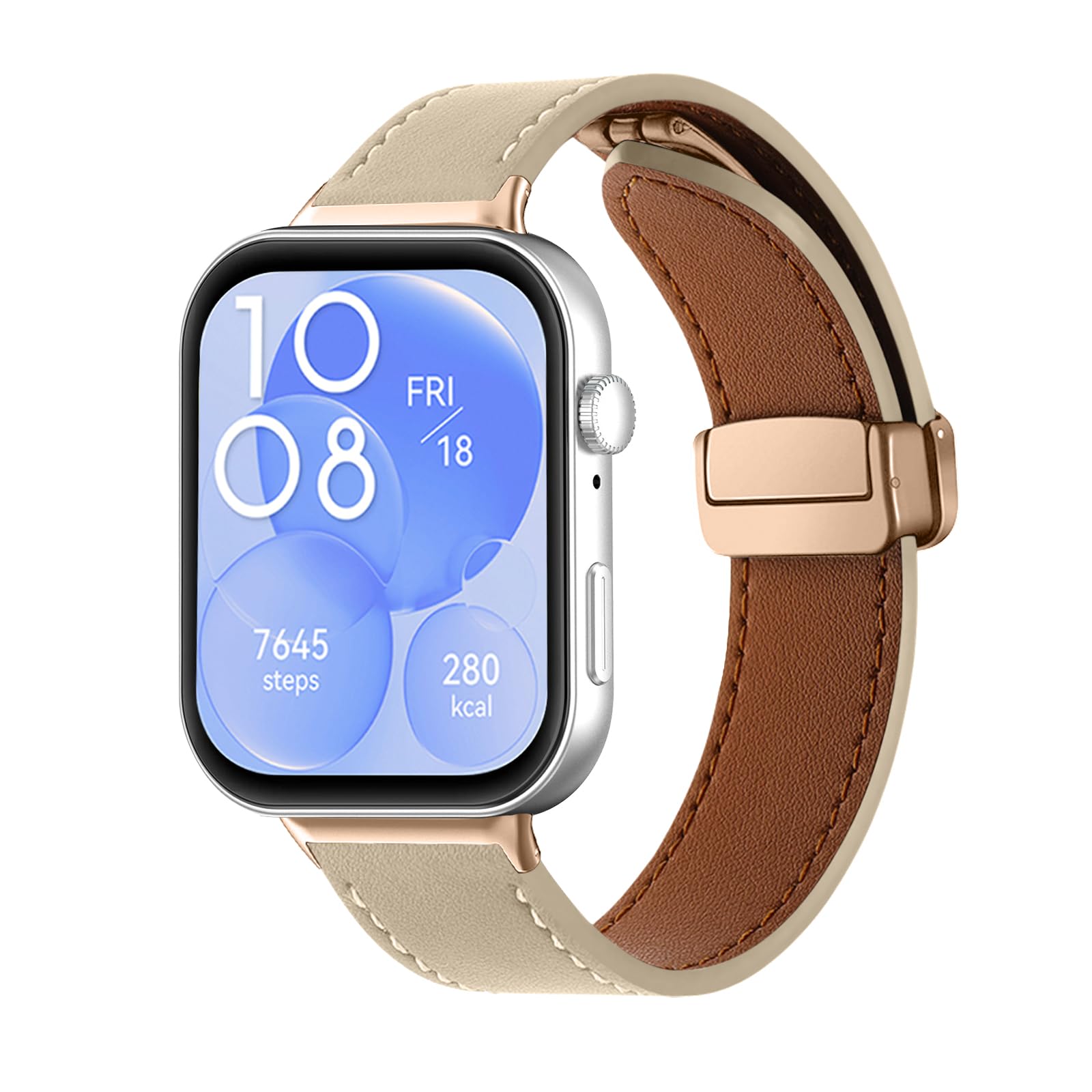 Amazon | [AiMaoo] レザーバンド Huawei Watch Fit 3 対応 バンド 磁気 