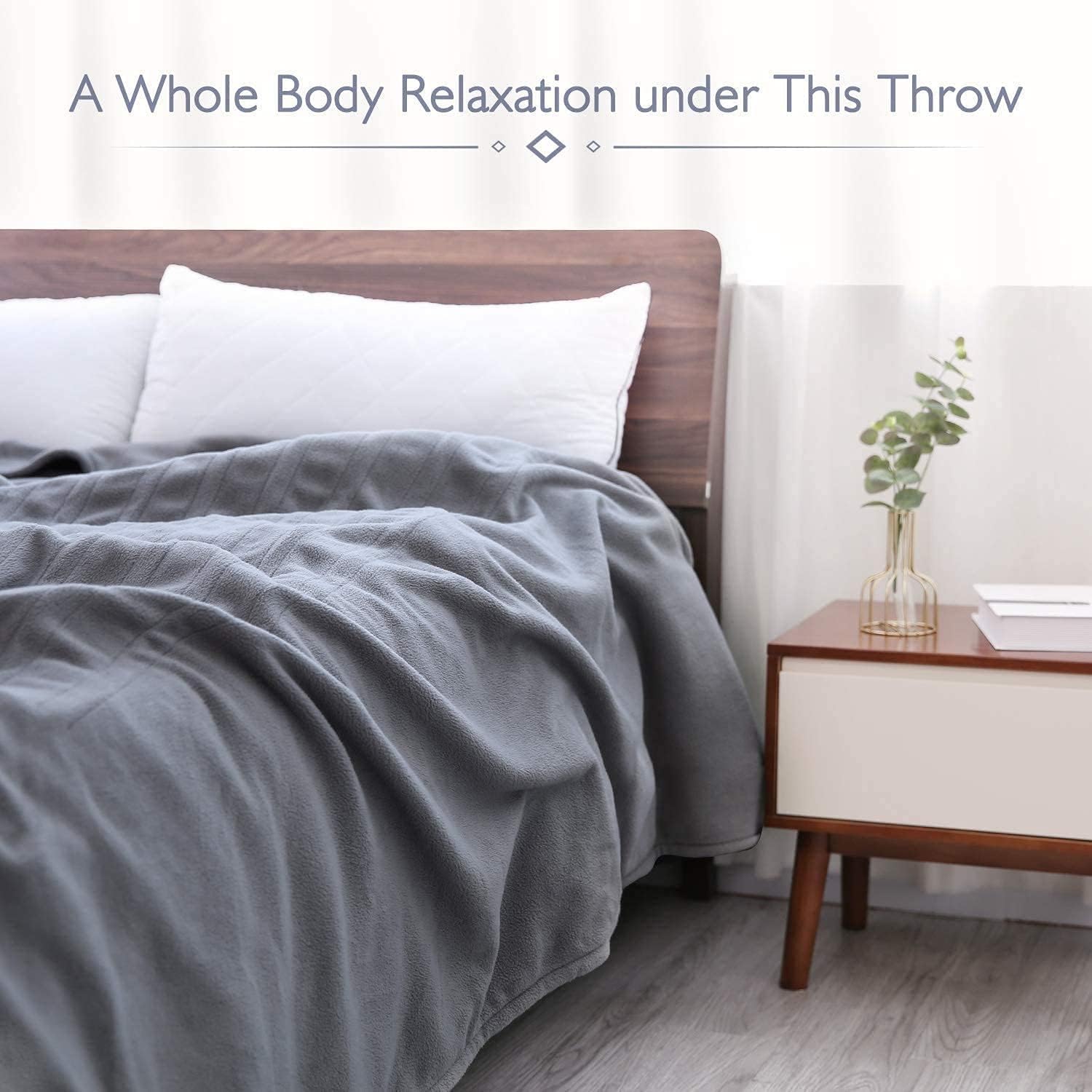 review AVCULT Full Size Electric Blanket 77'' x 84'' Full Body Heat Blanket, 4 Heating Levels 10H Auto Off Overheat Protection - Gray