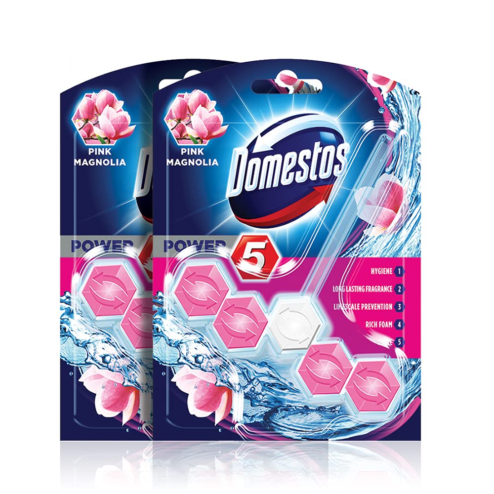 Domestos Toilet Rim Block, Pink Magnolia, Gives Long Lasting Fragrance and Removes Limescales, Provides Hygiene & Shine, 2x55gms (B09994RJ1X) Amazon Price History, Amazon Price Tracker