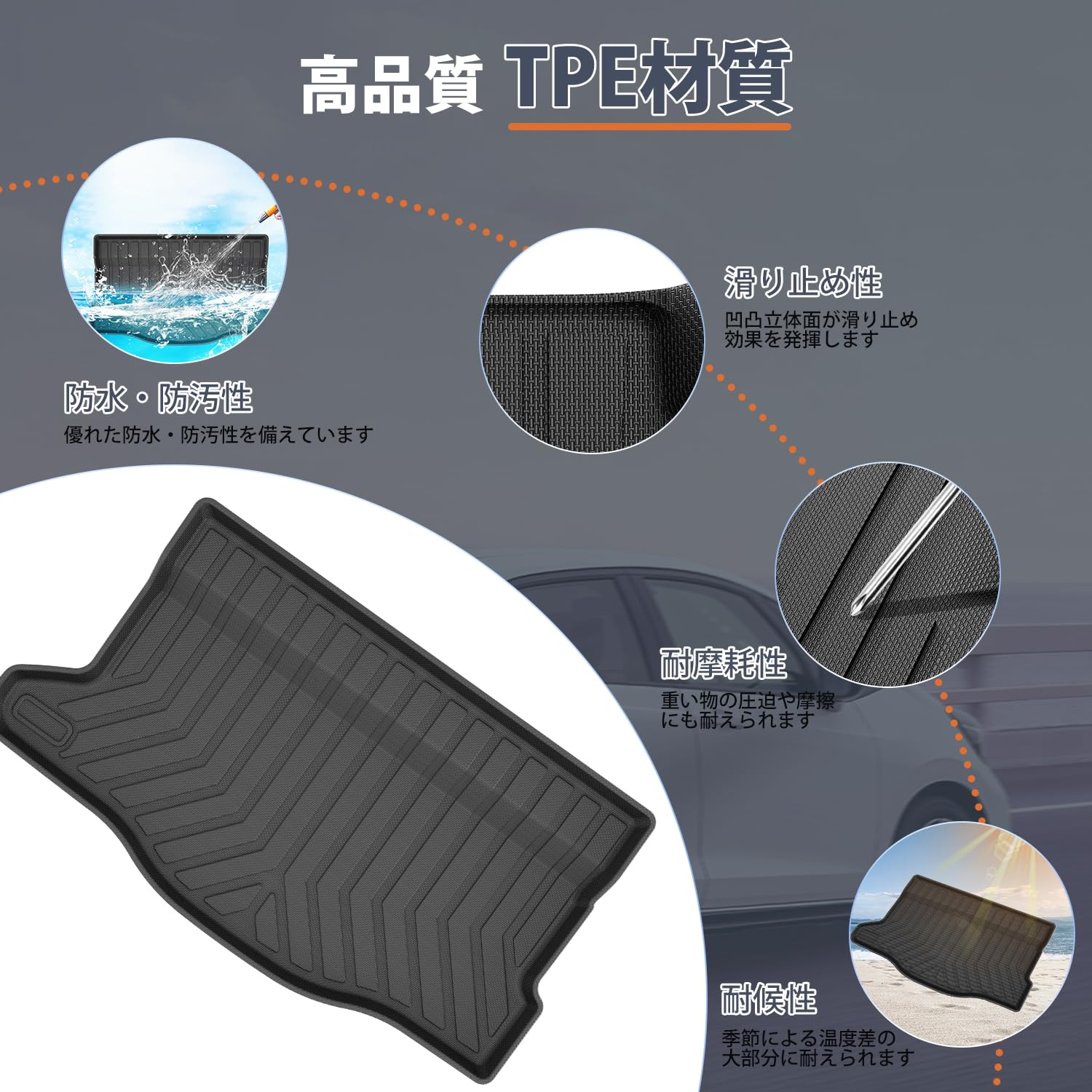 Amazon.co.jp: DAMETAY 新型 フィット ラゲッジマット GR1 GR2 GR3 GR4