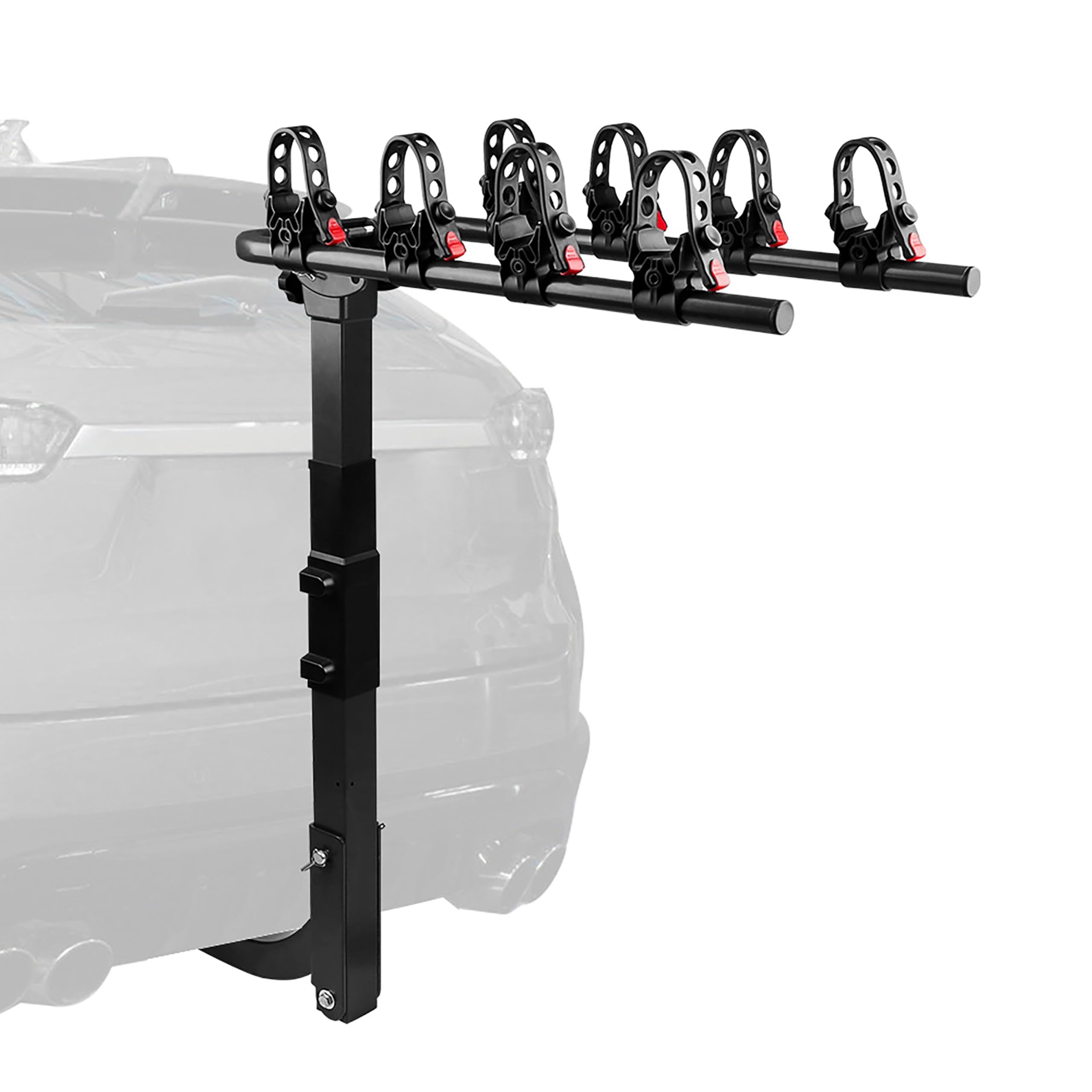 Deluxe 4-Bike Trunk Mount Rack for Buick Regal 2018–2020, Car Trunk Bicycle Rack Carrier, Black - Durable, Foldable Bike Rack