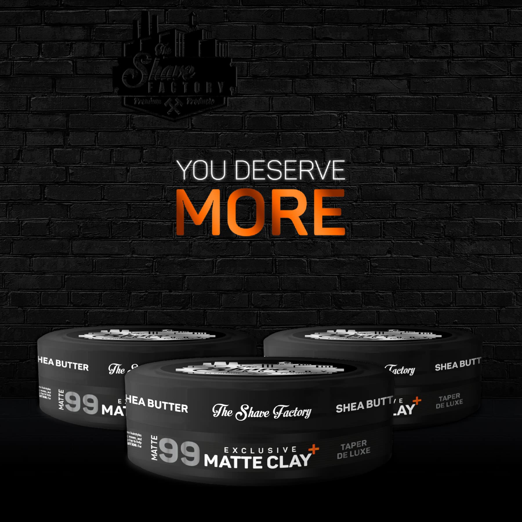The Shave Factory - Exclusive Matte Clay Taper De Luxe 99 - Matowa glinka do włosów 150ml