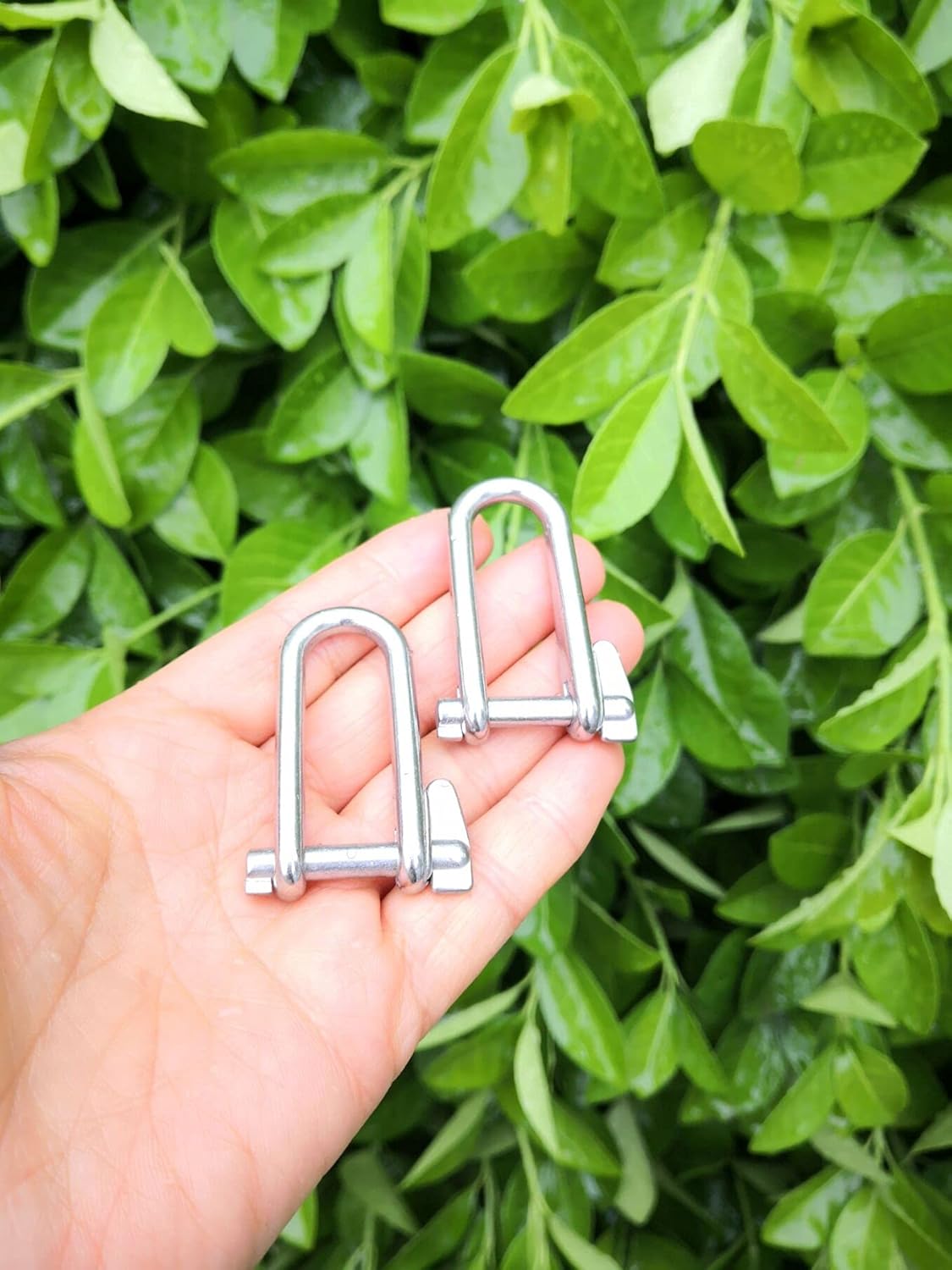 2Pc Stainless Steel 316 Keypin Halyard Flat D Boat Shackle Long D Shackle 5mm (3/16"), Marine Grade - Image 2