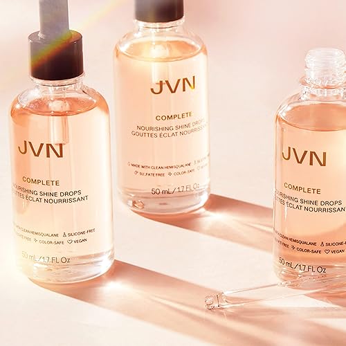 Miniatura 9 de JVN Gotas de brillo nutritivo completo, aceite para el cabello para hidratación y salud del cabello a largo plazo, aceite de peinado para todo tipo