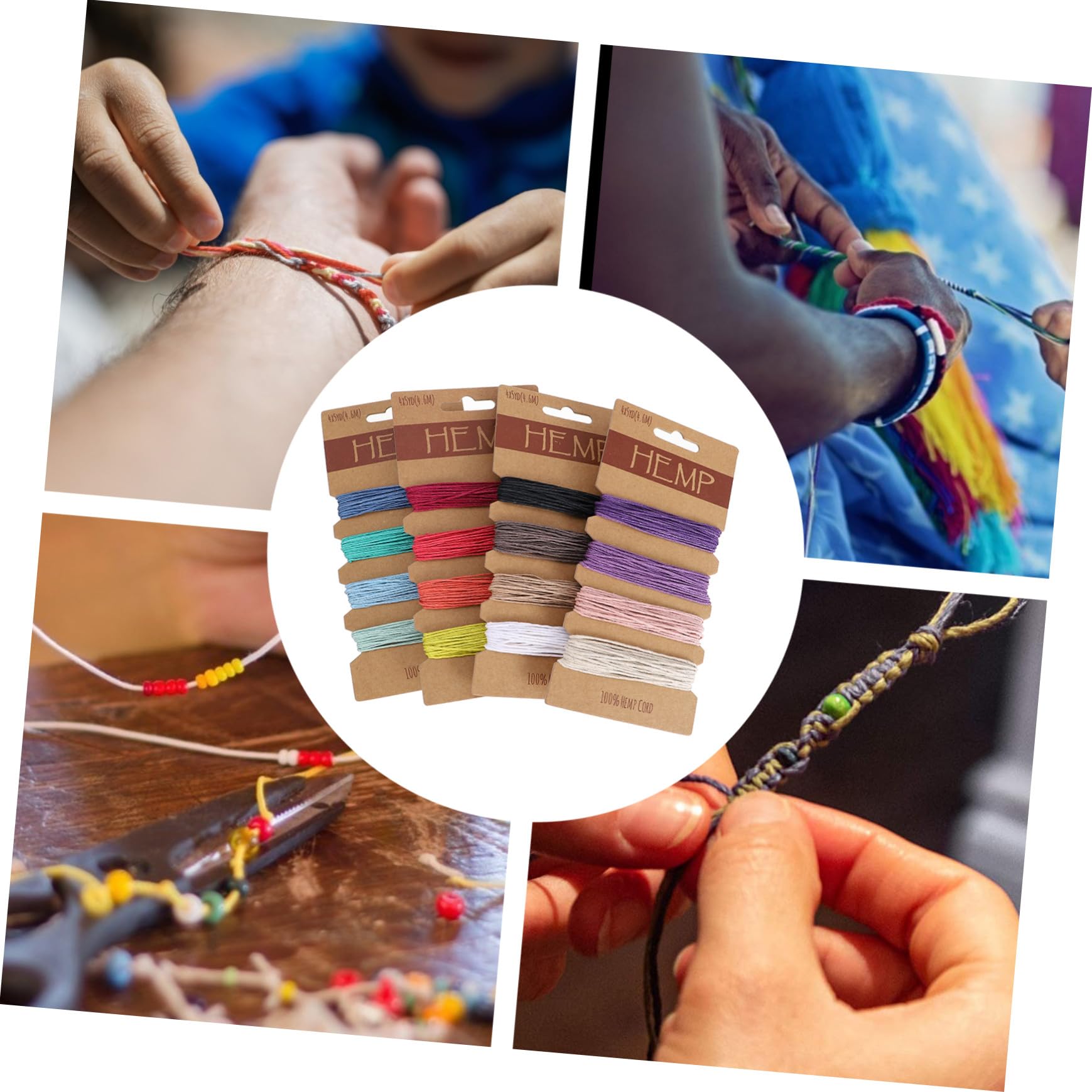 Abaodam 3stücke Bunte Hanfzwirn Schnur Für Armbänder Ketten Und Bastelprojekte Farben Hohe Zugfestigkeit Für Kreative Bastelideen Und