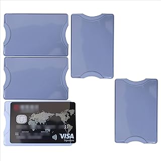 5 Pack Clear Card Holder,16 Mil Sturdy and Durable Card Sleeves Hard Plastic for Insurance Card, Credit Card,Driver's License(Front Transparent)