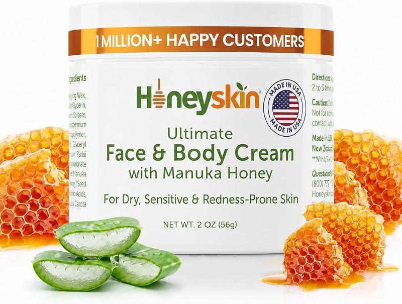 Honeyskin Creme hidratante facial e corporal com mel de Manuka, 57 g