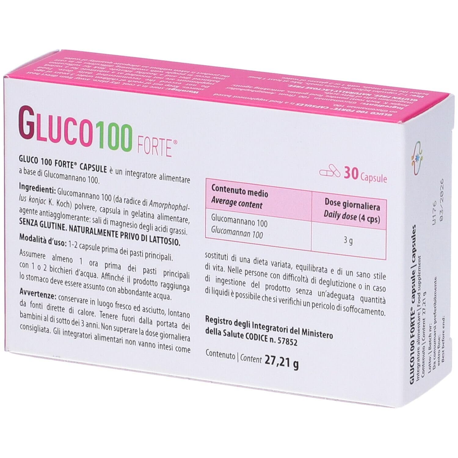 GLUCO 100 FORTE 30CPS