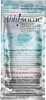 Ahh-Some - Hot Tub Cleaner Sachet | Clean Pipes & Jets Gunk Build Up | Clear & Soften Water for Hot Tub, Jetted Tub, Swim Spa | Top Clarifier Up to 450 Gallons of Water (One Time Use Only)
