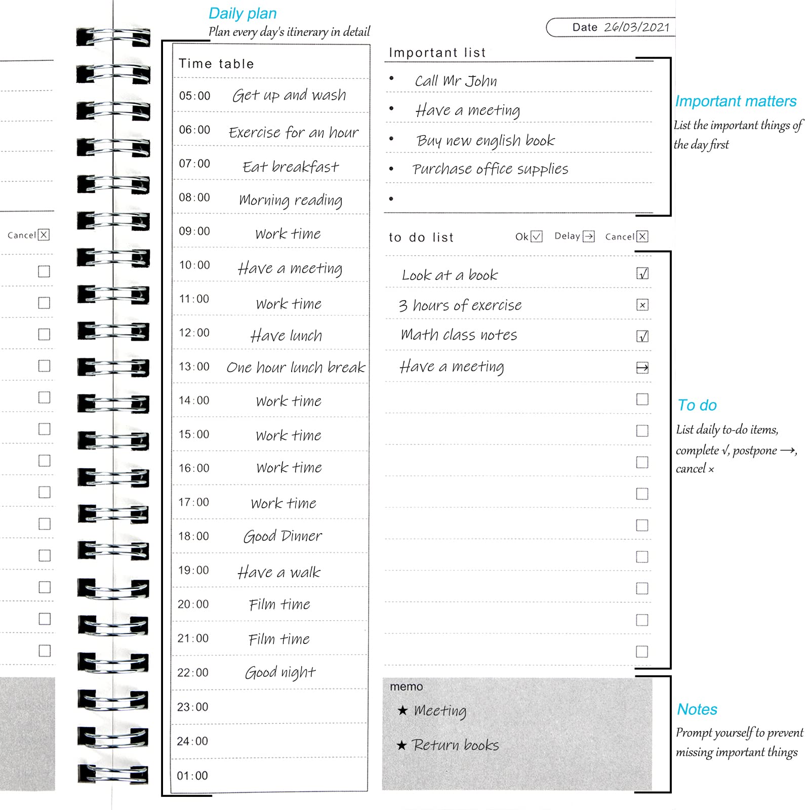 Pukka Pad, Things To Do Today Bloc-notes Avec Listes De Tâches, Notes