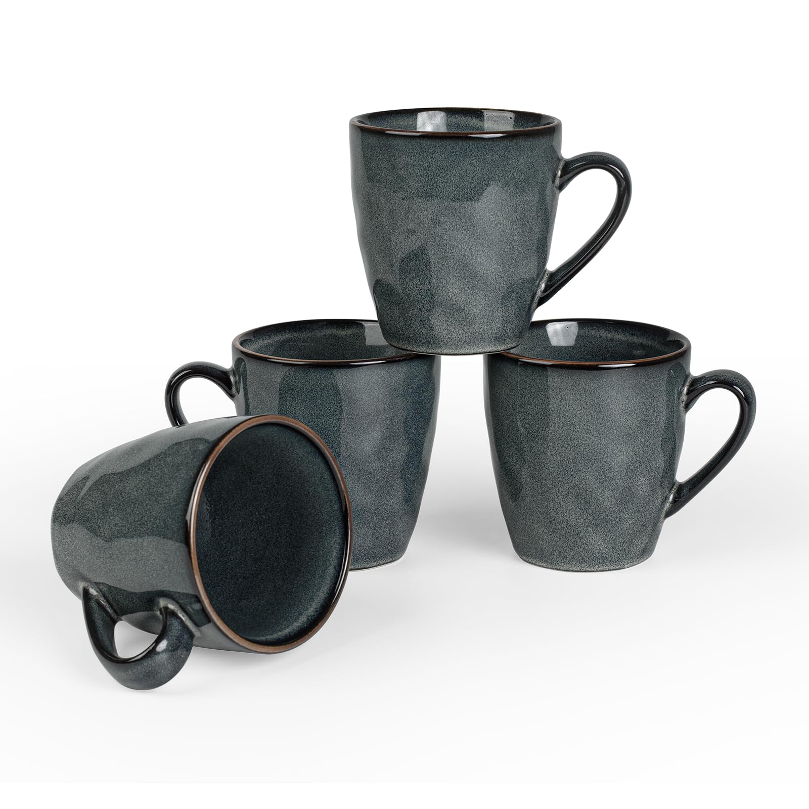 famiware Coffee Mugs Set of 4 Ocean Round