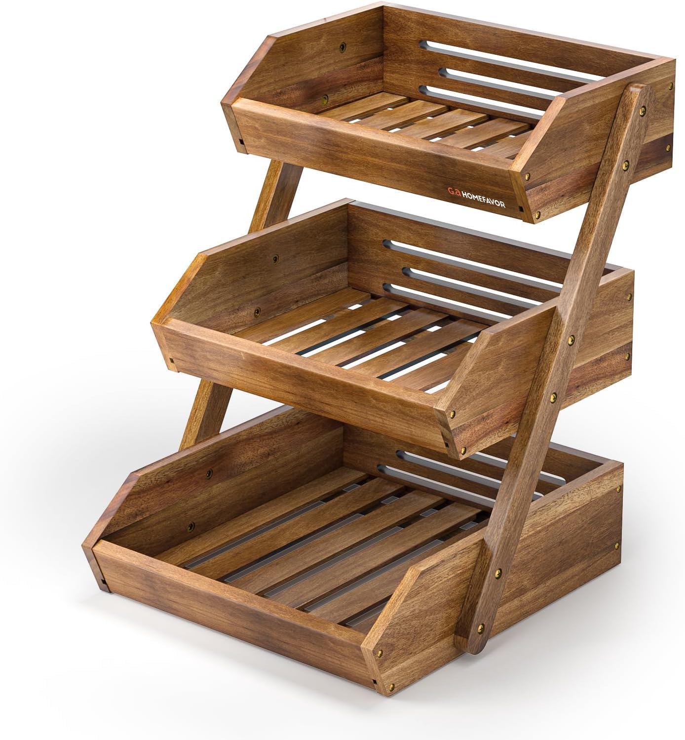 Amazon.com: G.a HOMEFAVOR 3-Tier Acacia Wood Fruit Basket for