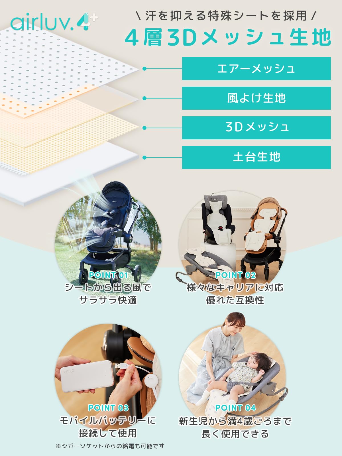 Poled エアラブ4プラス ロリポップで快適に！クールシート