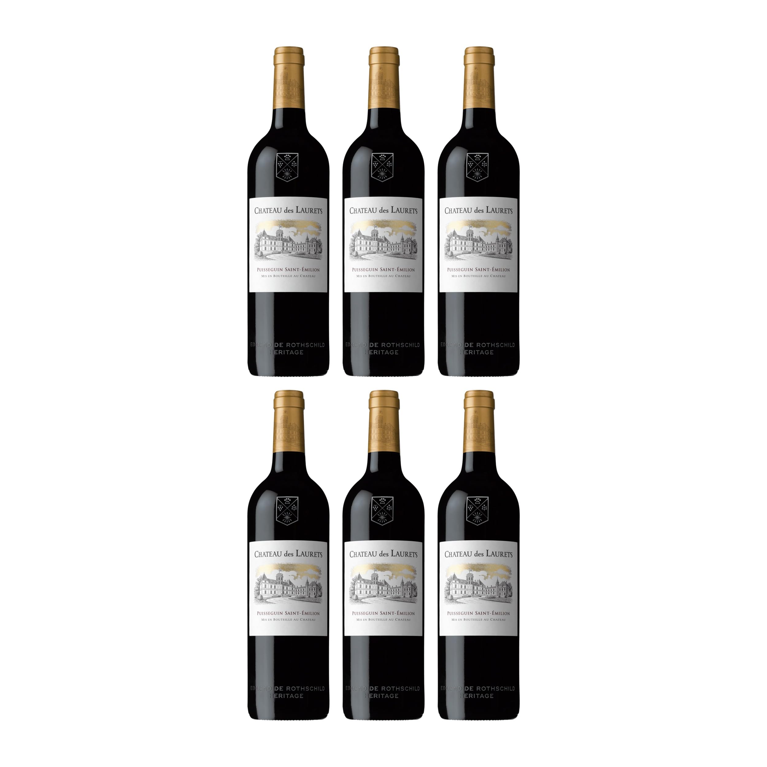 Baron Edmond de Rothschild Château des Laurets Rotwein Rot Trocken VEGAN Frankreich inkl. FeinWert E-Book (6 x 0.75 l)