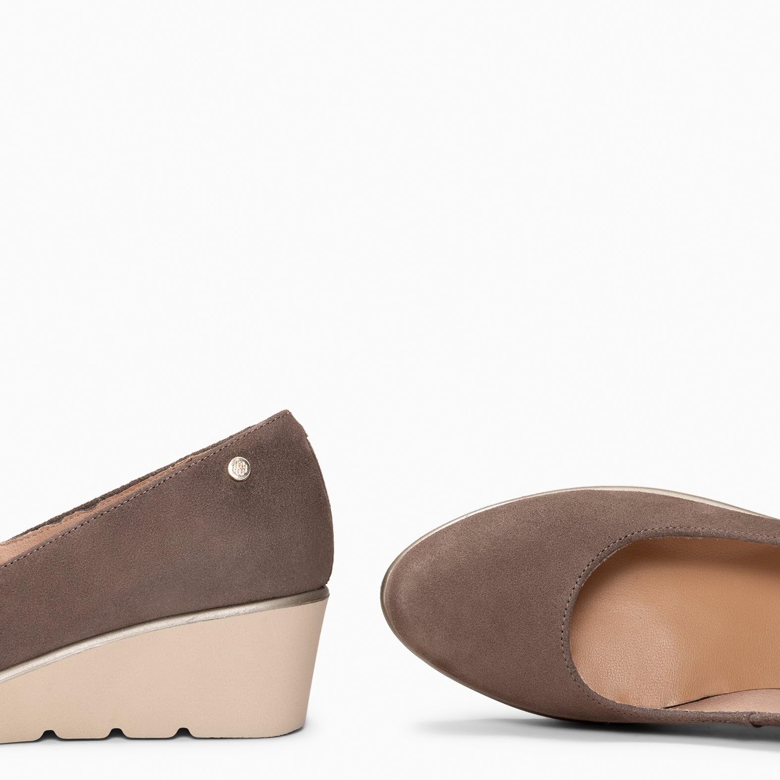 Zapatos de cuña en Piel para Mujer con Plantilla de Gel Fabricado en España