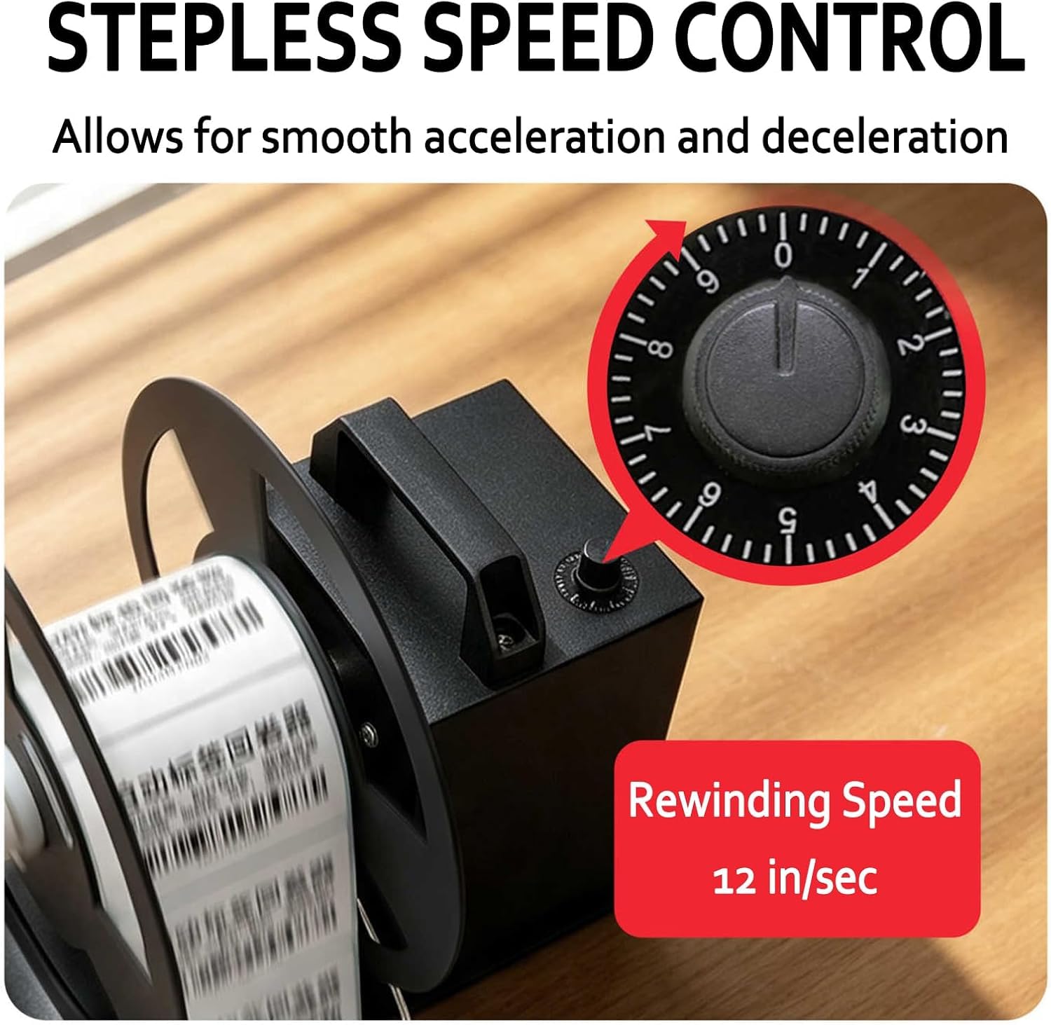 Avvolgitrice per Etichette Completamente Automatica, Macchina Riavvolgitrice per Etichette, Riavvolgimento Bidirezionale, Larghezza di Riavvolgimento 120 Mm, velocità di Riavvolgimento 1-9