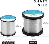 Vista 2 de SF - Línea de pesca monofilamento premium, carrete X-Strong de nailon mono material, línea líder para agua salada y agua dulce