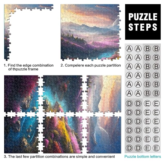 Foto 3 de 6 de El río de la Vida Puzzles de 1000 Piezas para Adolescentes Juego Familiar para aliviar el estrés: desafío…