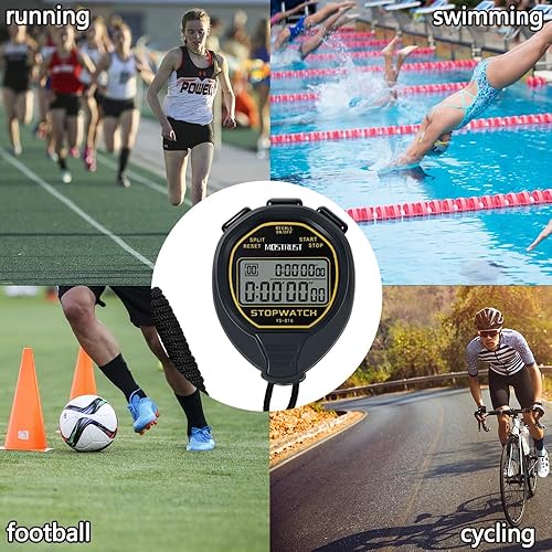 Miniatura 6 de Cronómetro digital simple, cronómetro básico de 130, sin campanas, sin reloj, sin alarma, silencioso, apto para niños, encendidoapagado para
