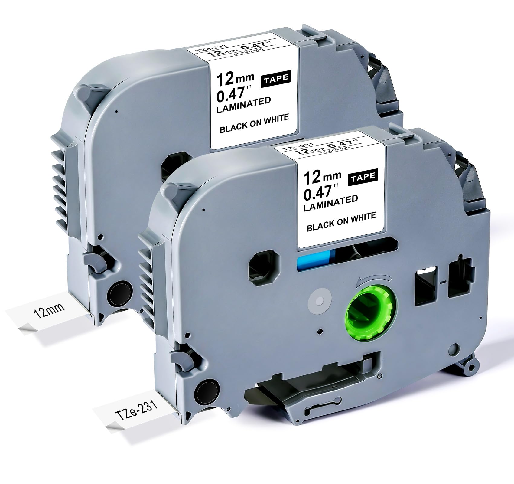Ilauke 2-Pack TZe-231 Compatible Brother P-Touch Label Tape - 12mm Laminated for Brother Label Printer,0.47″ Label Maker Tape for PT-H110 E110 H100R H100LB H108 H101C H200 D210VP P300BT 1000 — image 1