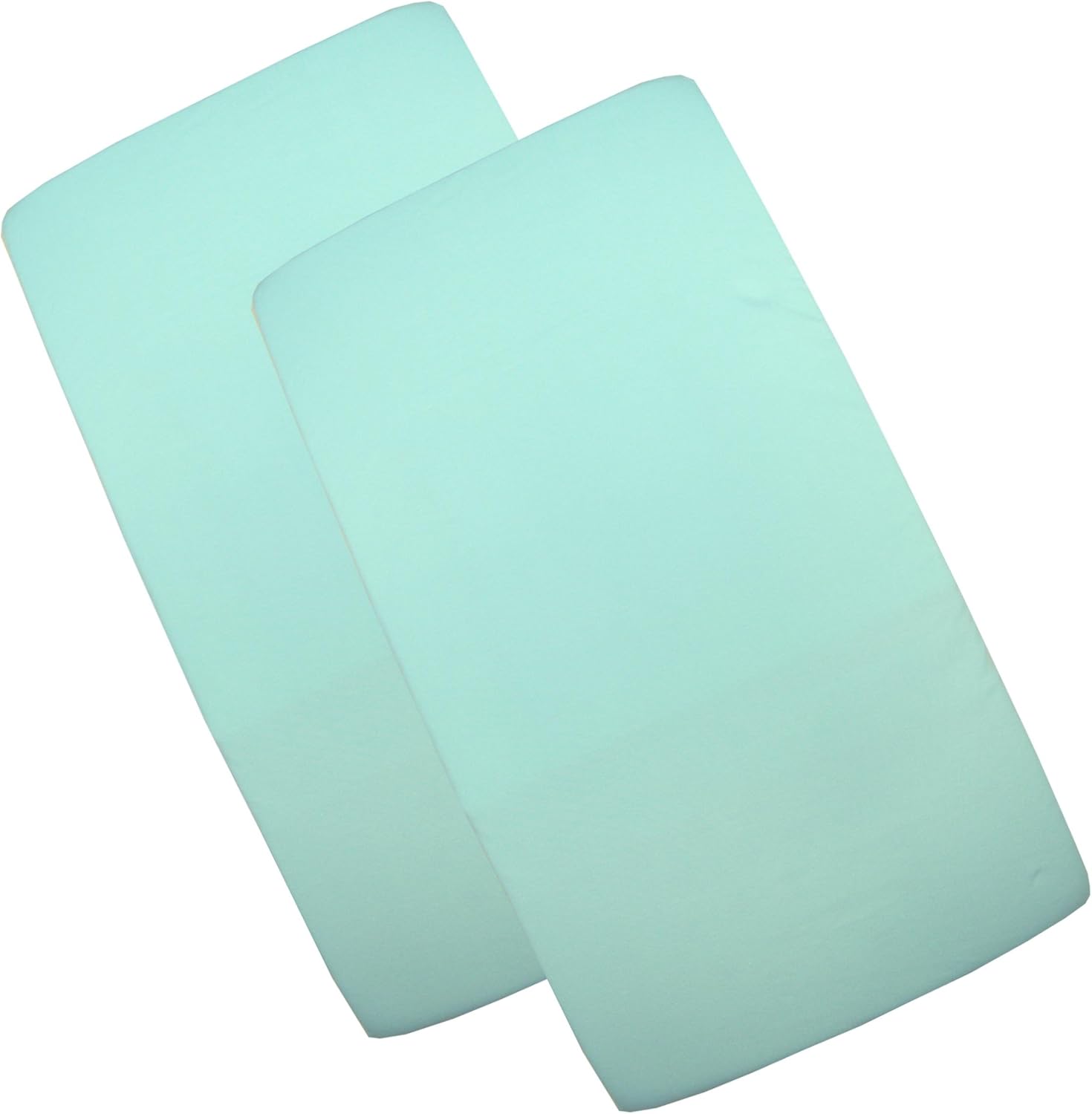 BabyPrem Baby Pack of 2 Fitted Cotton Travel Cot Sheets 95 x 65cm Aqua Amazon.co.uk Baby Products