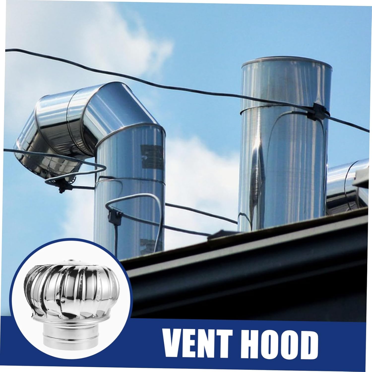 Keep Air Fresh Stainless Steel Roof Flue Vent Windproof Rainproof for Home Factory