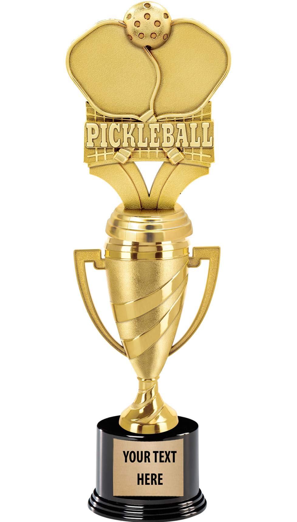 Crown Awards Pickleball Trophy, 13" Gold Cup Pickleball Trophies with Custom Engraving