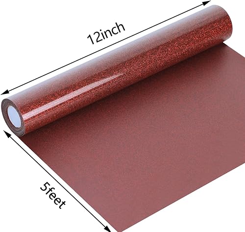 Miniatura 8 de guangyintong Rollos de vinilo de transferencia de calor con purpurina dorada, vinilo dorado para planchar de 12 pulgadas x 5 pies para camisetas,