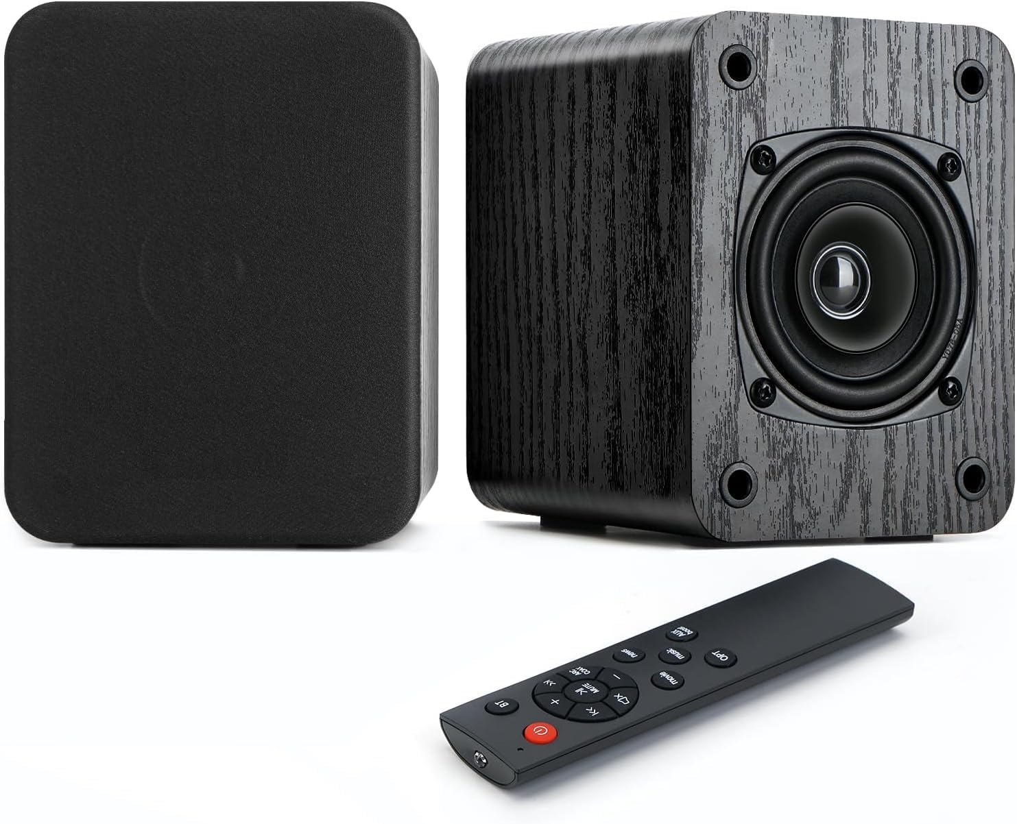 Saiyin Active Bluetooth Bookshelf Speakers, 40W TV Speakers with 3” Dual Cone Drivers for Full Range in Powerful Sound, Stereo Speaker for Turntable PC AUX/Optical/TV-ARC Input