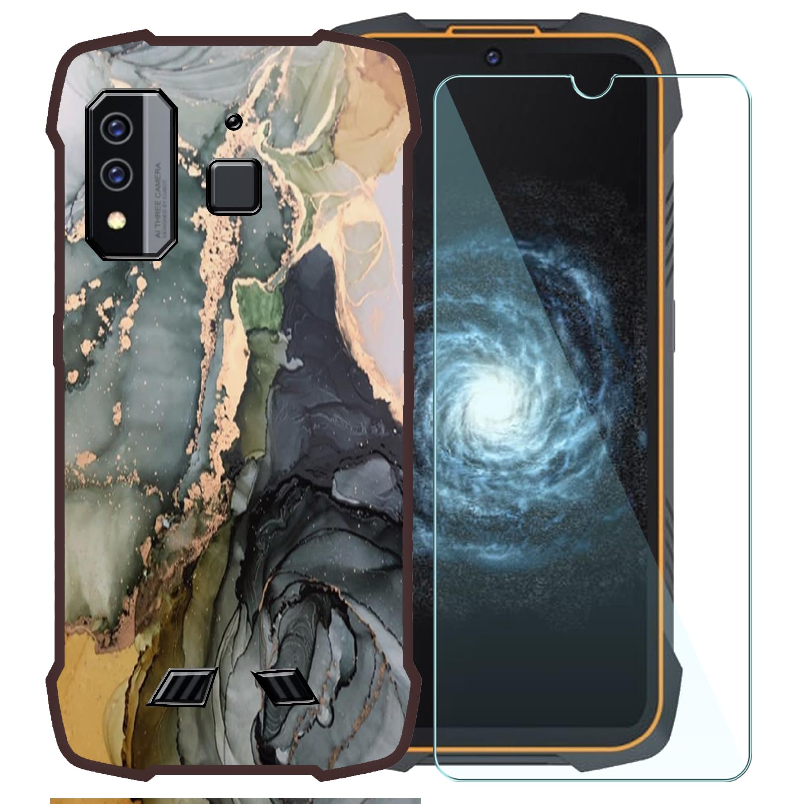 Custodia Per Cubot King Kong 6 + Pellicola In Vetro Temperato – Cover TPU Morbida Nera, Antiurto, Con Kit Pulizia, CXH23