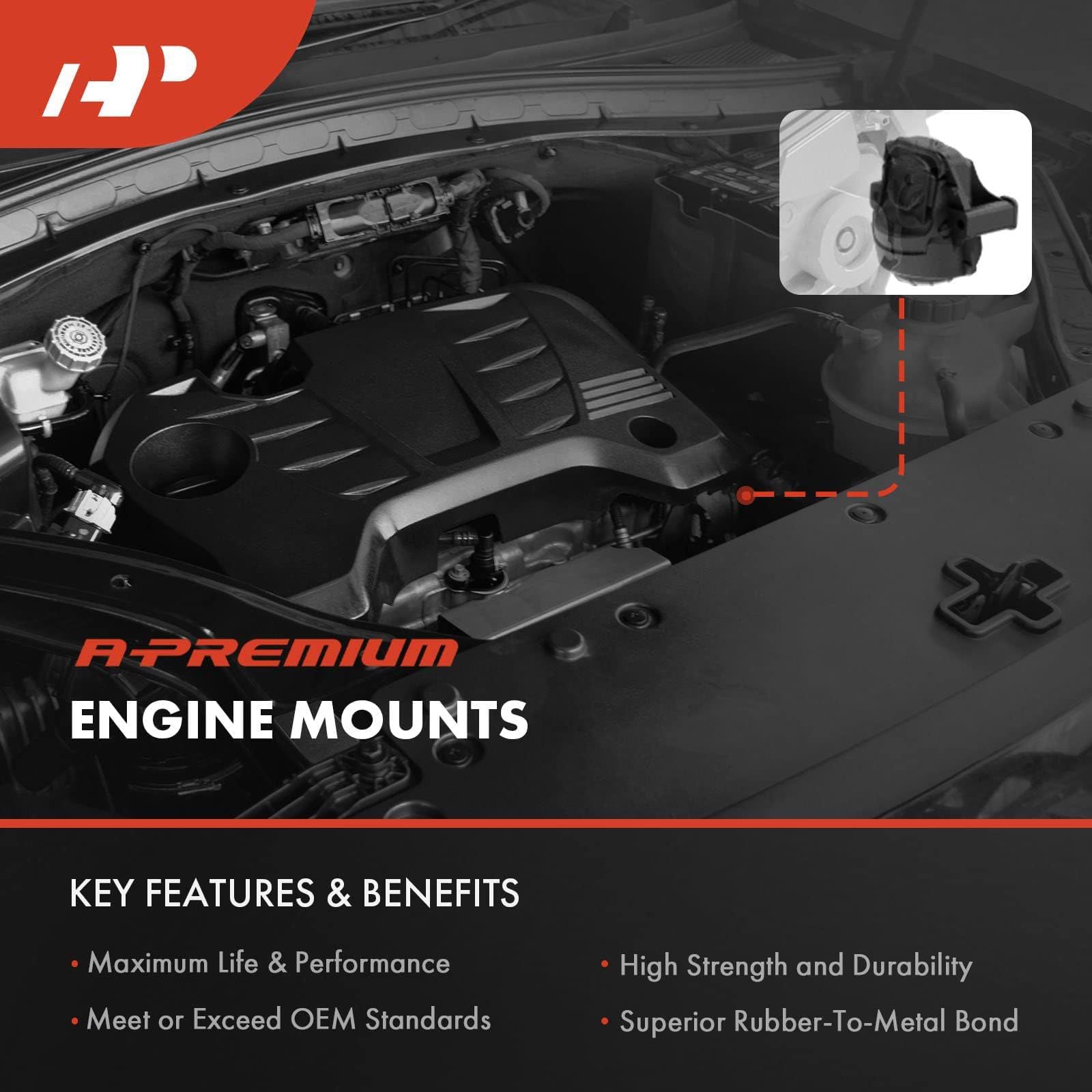 A-Premium 2PCS Front Engine Motor Mount Kit Compatible With Dodge Charger 2006-2010, Challenger 2009-2010, Magnum 2005-2008 & Chrysler 300 2005-2010