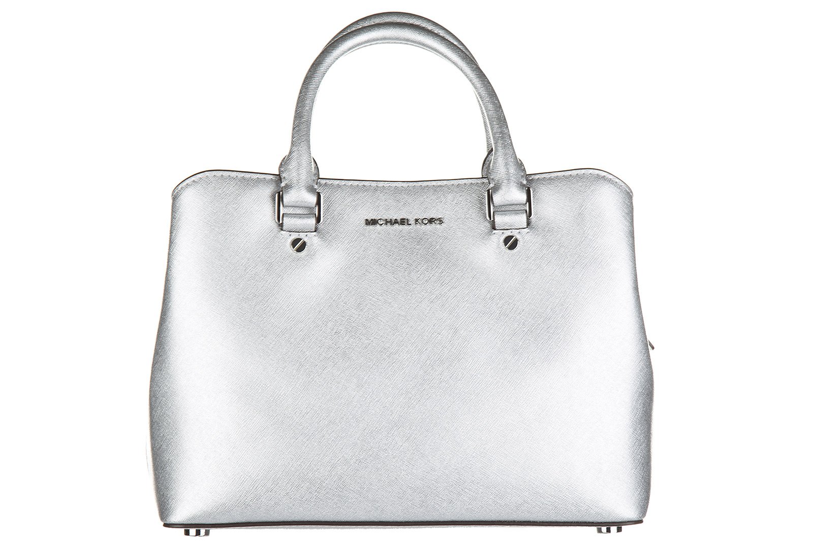 Michael Kors Savannah Small Satchel saffiano leather silver